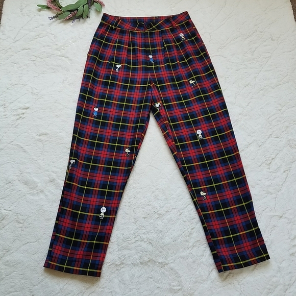 LAZY OAF X SNOOPY PLAID PANTS - Picture 4 of 15